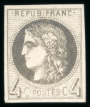 Stamp of France » Emission de Bordeaux 1870 1870, Cérès Bordeaux Y&T n° 41Bc, 4c neuf * avec superbe