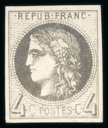 Stamp of France » Emission de Bordeaux 1870 1870, Cérès Bordeaux Y&T n° 41Bc, 4c neuf * avec superbe