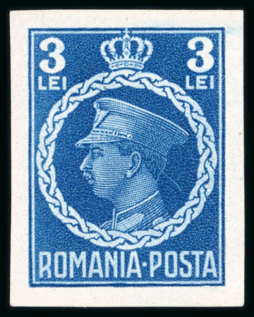 Stamp of Romania » Later Issues 1930 King Carol II two sets of five unadopted imperf essays, etc.