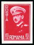 Stamp of Romania » Later Issues 1930 King Carol II two sets of five unadopted imperf essays, etc.