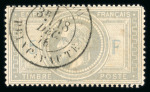 Stamp of Colonies françaises » Monaco 1867, Napoléon Empire 5f Y&T n°33 oblitéré cad "Monaco