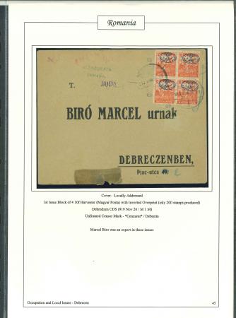 Stamp of Hungary » Occupation Szegedin 1919-20 group of 15 covers or cards with first types
