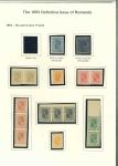 Stamp of Romania » Later Issues 1893-98 King Carol collection on leaves with proofs