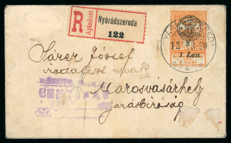 Stamp of Romania » Collections, Lots etc. Transylvania - Issues for Cluj and Oradea: Album with collection of postal history and stationery