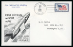 Stamp of Aerophilately » Rocketmail 1959 USA First Official Missile Mail "USS Babero" cover