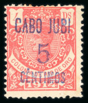 Stamp of Spanish Colonies » Cape Juby CANCEL 1916, first issue Edifil n° 1-4A mint *. Signed Roig