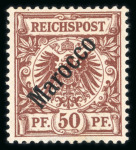 Stamp of Germany » German Foreign Offices » German Post in Morocco 1899, first issue overprinted "Marocco" Michel n° I-VI