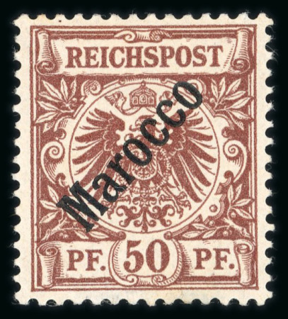 Stamp of Germany » German Foreign Offices » German Post in Morocco 1899, first issue overprinted "Marocco" Michel n° I-VI