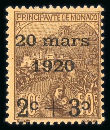 Stamp of Colonies françaises » Monaco 1920, Monaco, Mariage de la Princesse Charlotte Y&T