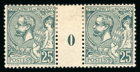 Stamp of Colonies françaises » Monaco CANCEL 1900, Monaco, Albert 1er Y&T n°16, 25c vert en paire