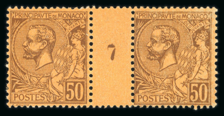 Stamp of Colonies françaises » Monaco CANCEL 1897, Monaco, Albert 1er Y&T n°18, 50c lilas-brun en