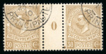 Stamp of Colonies françaises » Monaco CANCEL 1910, Monaco, Taxe Y&T n°10, 30c bistre en paire horizontale