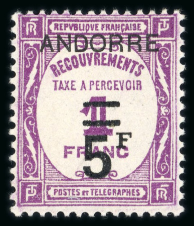 Stamp of Colonies françaises » Andorre (Poste française) 1931, série taxe Y&T n° 9-15 neufs ** MNH, TB.