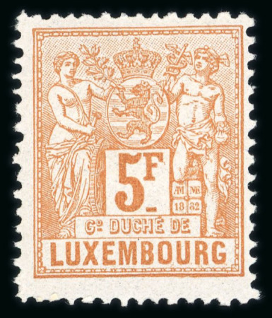 Stamp of Luxembourg 1882, 'Allégorie' Michel n° 45-56 mint ** MNH complete