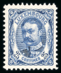 Stamp of Luxembourg 1906, 'Guillaume IV' Michel n° 74-85 mint ** MNH complete
