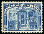 Stamp of Belgium 1915 : 5F Veurne 'Franken' COB n° 147 mint ** MNH