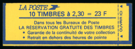 Stamp of France » Variétés et curiosités 1990, Carnet 2614-C3 au type Marianne de Briat avec