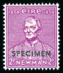 Stamp of Ireland » 1950-Date Commemoratives 1954 Newman mint nh set of two, both overprinted Specimen