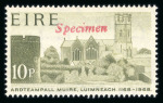 Stamp of Ireland » 1950-Date Commemoratives 1968 St.Mary's Cathedral mint nh set of two, both overprinted