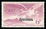 Stamp of Ireland » Airmails 1948-65 Airmail 6d wine, mint nh showing overprinted