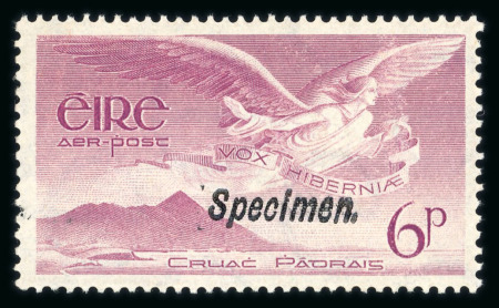Stamp of Ireland » Airmails 1948-65 Airmail 6d wine, mint nh showing overprinted