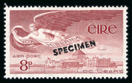Stamp of Ireland » Airmails 1948-65 Airmail 8d claret, mint showing overprinted
