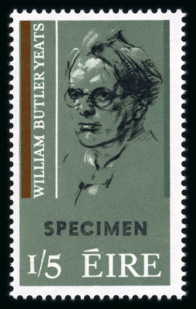 Stamp of Ireland » 1950-Date Commemoratives 1965 Yeats mint nh set of two, both overprinted Specimen
