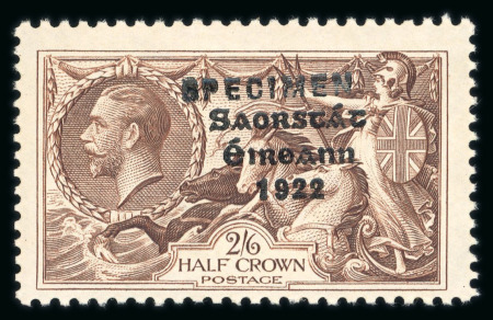 Stamp of Ireland » 1935 Re-Engraved Overprints (T75-T77) 2s6d to 10s, mint nh set of three each showing Specimen