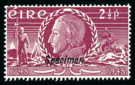Stamp of Ireland » 1922-49 Dublin Government Printing Works Issues 1948 Insurrection of 1798 mint set of two, both overprinted