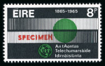 Stamp of Ireland » 1950-Date Commemoratives 1965 Telecommunications mint nh set of two, overprinted
