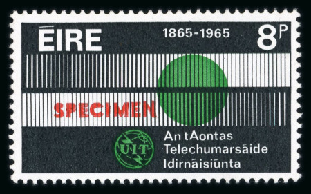 Stamp of Ireland » 1950-Date Commemoratives 1965 Telecommunications mint nh set of two, overprinted