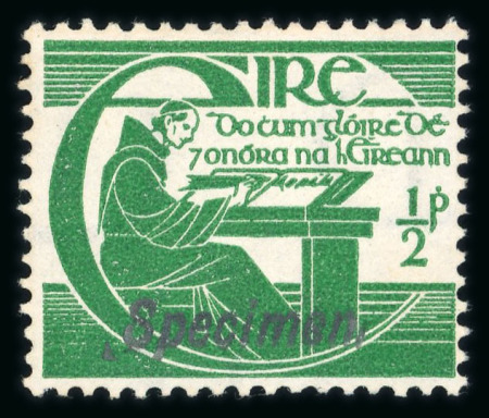 Stamp of Ireland » 1922-49 Dublin Government Printing Works Issues 1944 O'Cleirigh mint nh set of two, overprinted Specimen