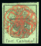 Stamp of Switzerland / Schweiz » Sammlungen 1843-1851, Bestand Kantonalmarken, Orts-Post, Poste locale mit 24 Marken und 1 Brief