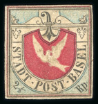 Stamp of Switzerland / Schweiz » Sammlungen 1843-1851, Bestand Kantonalmarken, Orts-Post, Poste locale mit 24 Marken und 1 Brief