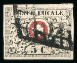 Stamp of Switzerland / Schweiz » Sammlungen 1843-1851, Bestand Kantonalmarken, Orts-Post, Poste locale mit 24 Marken und 1 Brief