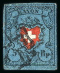 Stamp of Switzerland / Schweiz » Sammlungen 1850-1852, Bestand von 175 Rayon und 7 Briefen