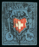 Stamp of Switzerland / Schweiz » Sammlungen 1850-1852, Bestand von 175 Rayon und 7 Briefen