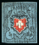 Stamp of Switzerland / Schweiz » Sammlungen 1850-1852, Bestand von 175 Rayon und 7 Briefen