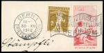Stamp of Switzerland / Schweiz » Pro Juventute 1912, Pro Juventute Vorläufer italienisch, zusammen mit Tellknabe 2 Rp. oliv