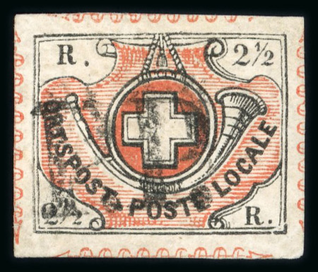 Stamp of Switzerland / Schweiz » "Waadt", "Neuenburg", "Winterthur" 1850, Winterthur Position 1 mit Abart « untere Randlinie unterbrochen »