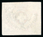 Stamp of Switzerland / Schweiz » "Waadt", "Neuenburg", "Winterthur" 1850, Winterthur Position 1 mit Abart « untere Randlinie unterbrochen »