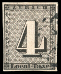 Stamp of Switzerland / Schweiz » Kantonalmarken » Zürich 1843, Zürich 4 mit hervortretenden senkrechten Unterdrucklinien