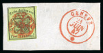 Stamp of Switzerland / Schweiz » Kantonalmarken » Genf 1846, grosser Adler auf Briefstück