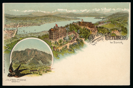 Stamp of Switzerland / Schweiz » Ansichtskarten ca.1890/1900, Ringbinder mit 161 farbigen Lithos