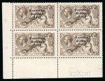 Stamp of Ireland » 1927-28 Wide Date Overprints (T72-T74) 2s6d chocolate, mint single showing flat-tailed 9 variety,