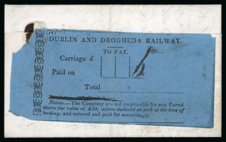 Stamp of Ireland » Railways Railway Letter Stamps: 1847 (9.6) Folded entire addressed