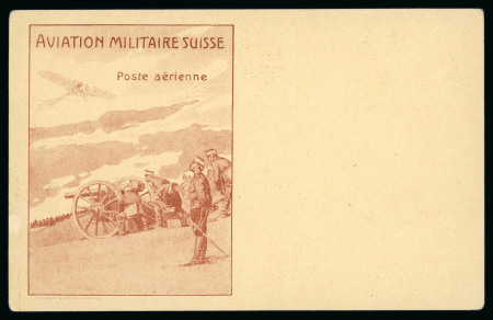 Stamp of Switzerland / Schweiz » Flugpost » Flugpostvorläufer 1913, Flugtag Lausanne, ungebrauchte Karte mit violettem Stempel « POSTE AÉRIENNE SUISSE LAUSANNE 15.VI.13 »15.VI.13 »