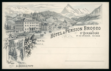 Stamp of Switzerland / Schweiz » Ansichtskarten Um 1900, ca. 480 Lithos aus der Druckerei Schlumpf Winterthur