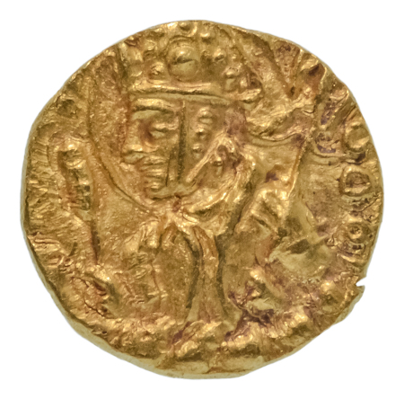 Kushanas, Huvishka, c. 151-192, AV quarter dinar, 1.98 g. Miro