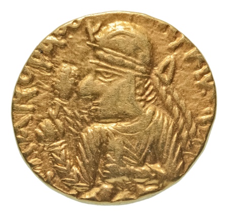Kushanas, Huvishka, c. 151-192, AV dinar, 7.78 g. Miro